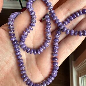Jessica Winzelburg Beaded Smooth Charoite Necklace